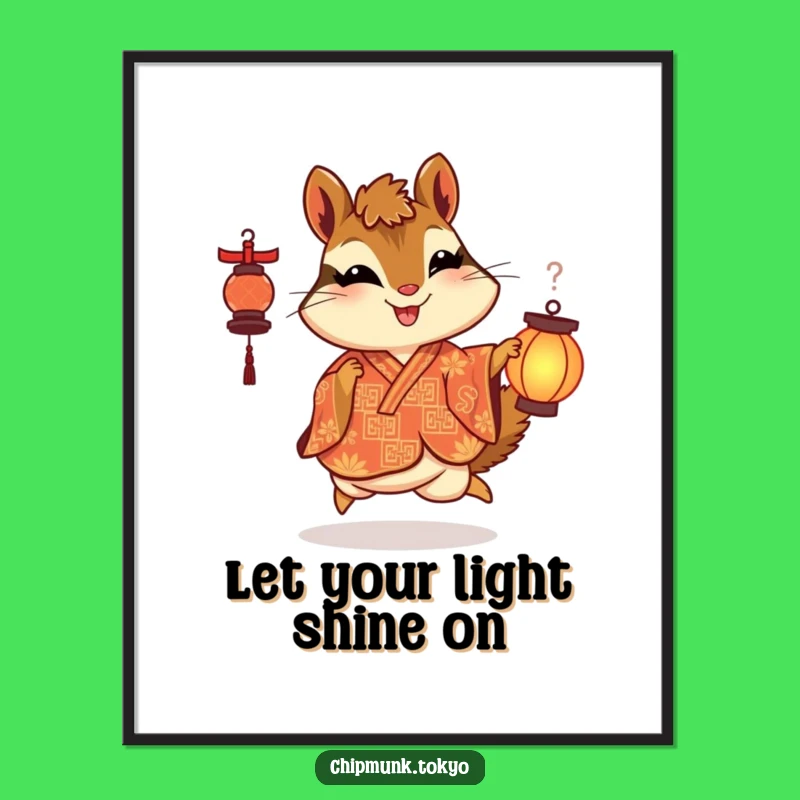 Free Printable Wall Art: Delightful Chipmunk Lantern, Joyful Downloadable Decor