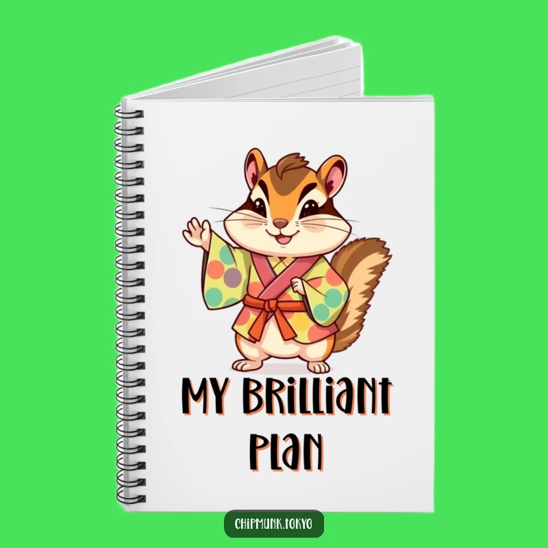 Funny Chipmunk Kimono Notebook: Cute Animal Journal for Humorous Note-Taking Gift